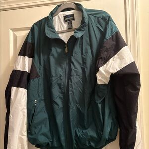 Holloway Green and Black Windbreaker Retro Athletic Style